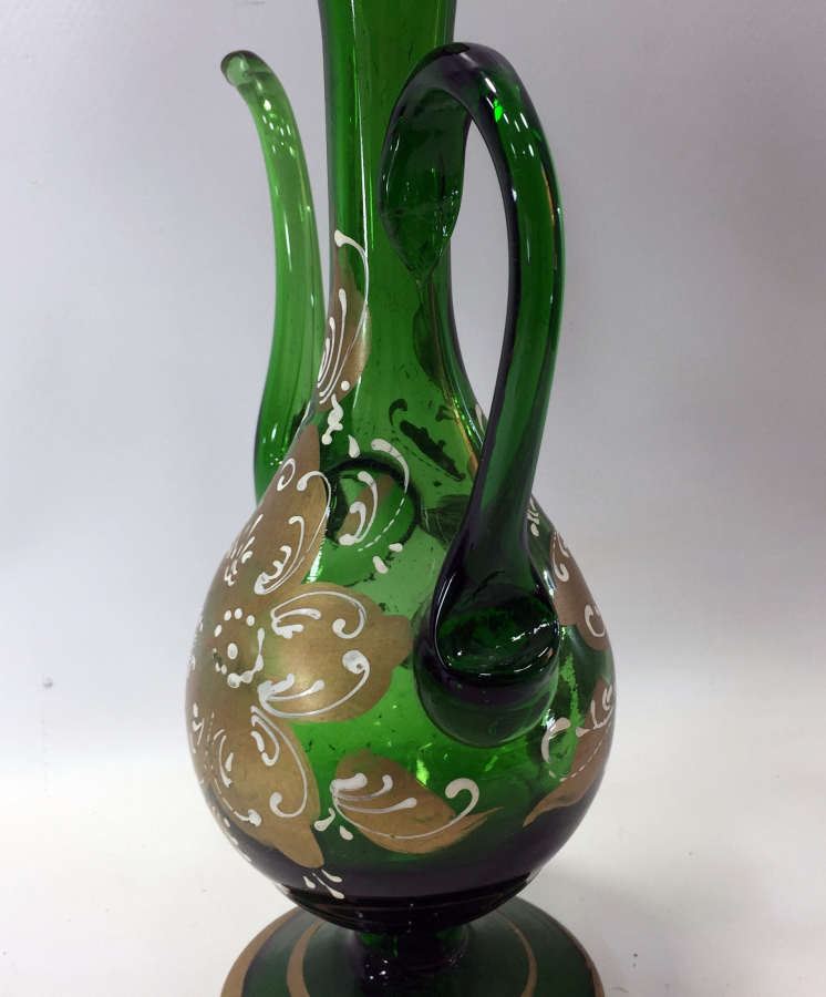 KOPARMA CAMDAN EL BOYAMA ANTİKA İBRİK