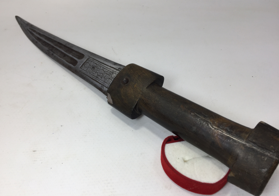 OSMANLI DÖNEMİ ÇOK NADİR GERGEDAN BOYNUZU SAPLI KÜRT KAMASI