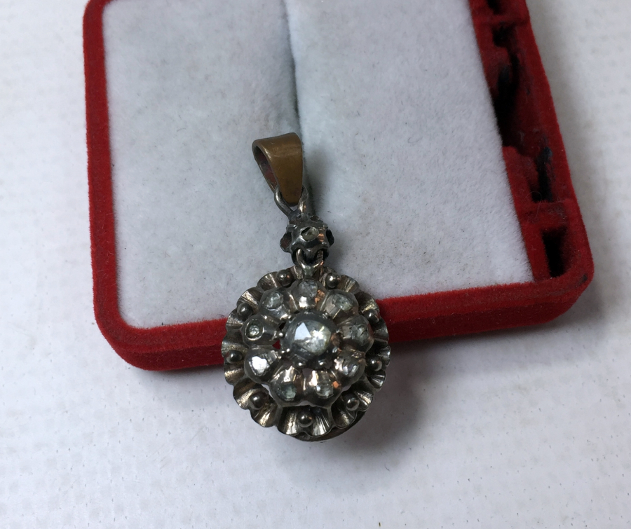 OSMANLI DÖNEMİ ELMAS TAŞLI KOLYE UCU