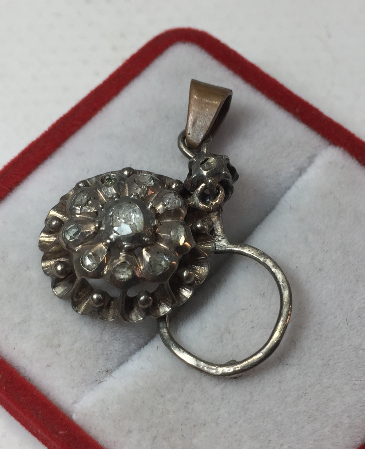 OSMANLI DÖNEMİ ELMAS TAŞLI KOLYE UCU