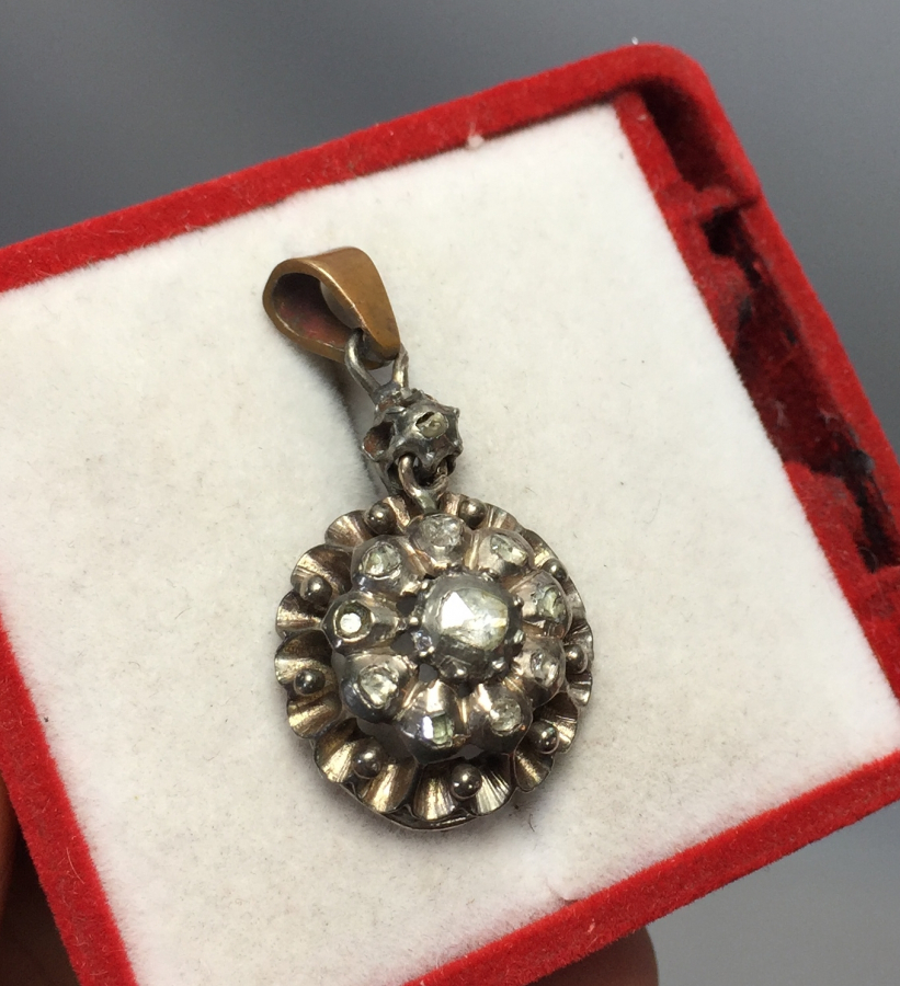 OSMANLI DÖNEMİ ELMAS TAŞLI KOLYE UCU