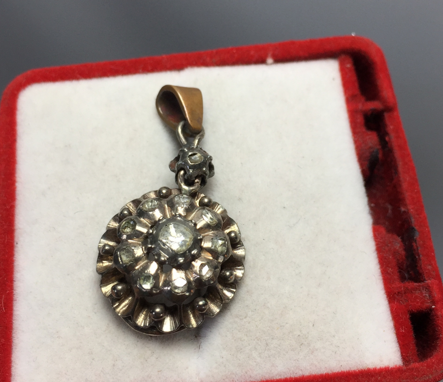 OSMANLI DÖNEMİ ELMAS TAŞLI KOLYE UCU