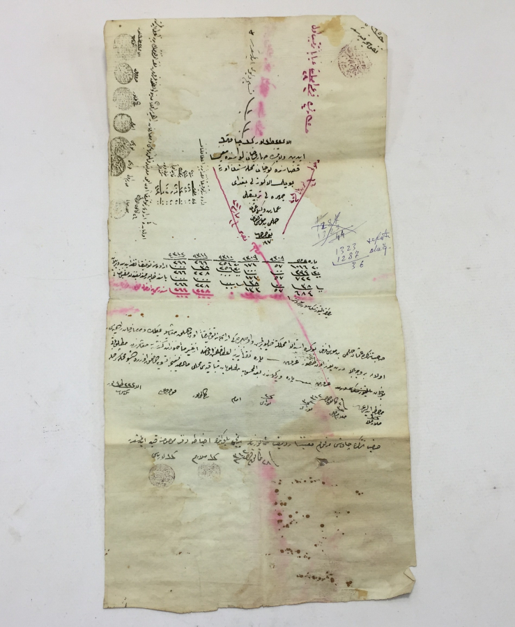 OSMANLI DÖNEMİ ENVER PAŞA PENÇE MÜHÜRLÜ TERHİS BELGESİ