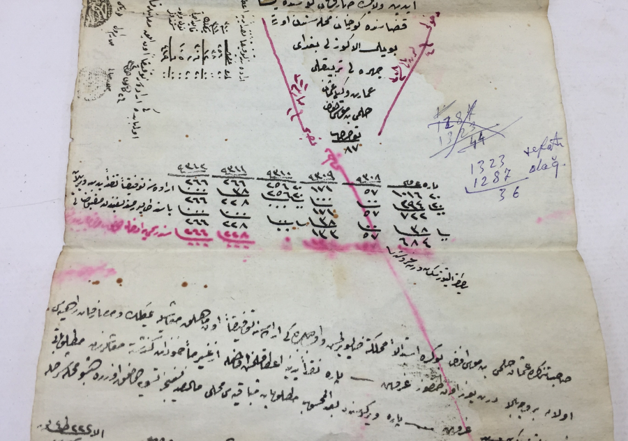 OSMANLI DÖNEMİ ENVER PAŞA PENÇE MÜHÜRLÜ TERHİS BELGESİ