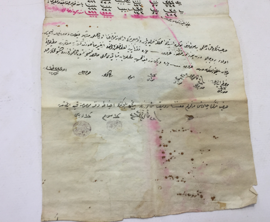 OSMANLI DÖNEMİ ENVER PAŞA PENÇE MÜHÜRLÜ TERHİS BELGESİ