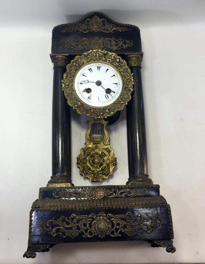 OSMANLI DÖNEMİ OSMANLICA KADRANLI ÇOK NADİR ŞÖMİNE SAATİ