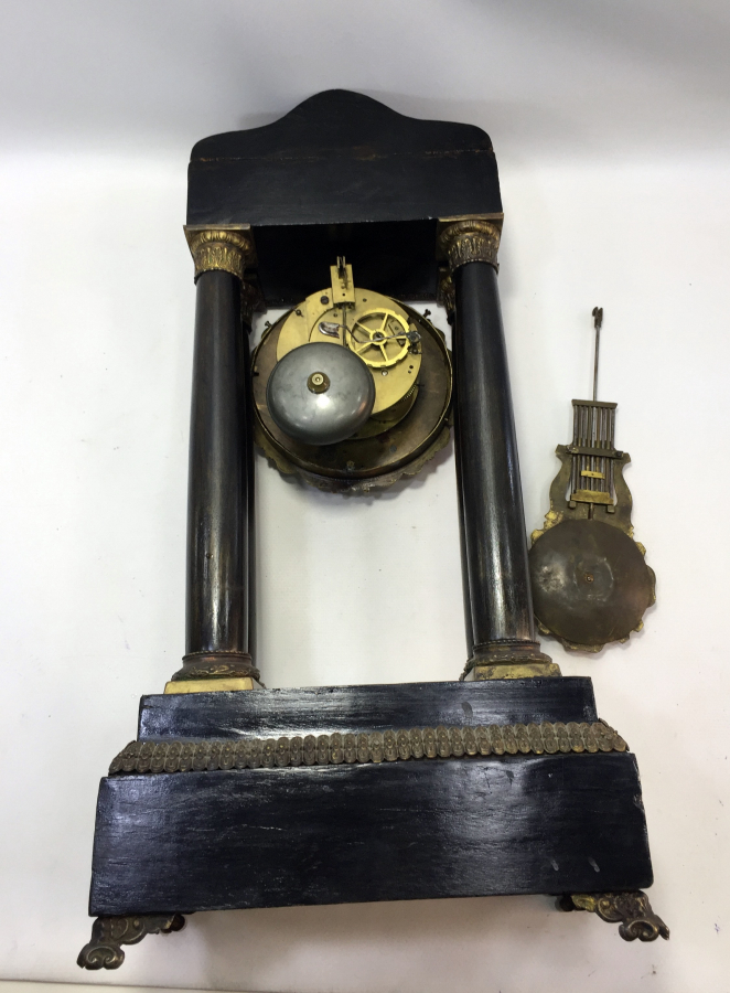 OSMANLI DÖNEMİ OSMANLICA KADRANLI ÇOK NADİR ŞÖMİNE SAATİ