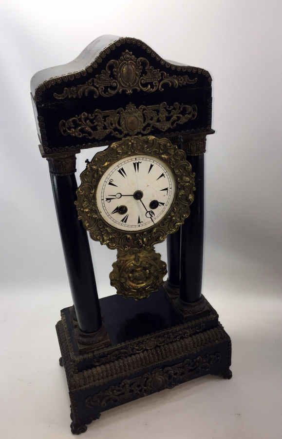 OSMANLI DÖNEMİ OSMANLICA KADRANLI ÇOK NADİR ŞÖMİNE SAATİ