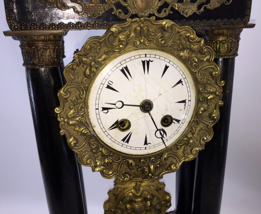 OSMANLI DÖNEMİ OSMANLICA KADRANLI ÇOK NADİR ŞÖMİNE SAATİ