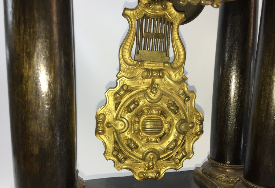 OSMANLI DÖNEMİ OSMANLICA KADRANLI ÇOK NADİR ŞÖMİNE SAATİ