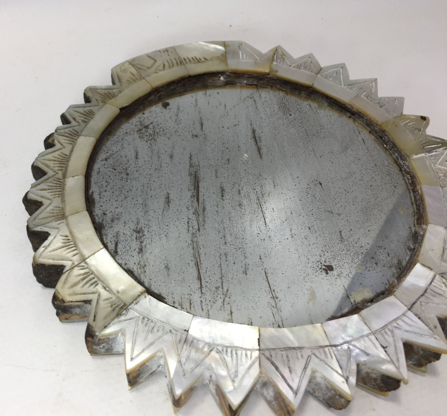 OSMANLI DÖNEMİ SEDEF İŞÇİLİKLİ NADİR GELİN AYNASI