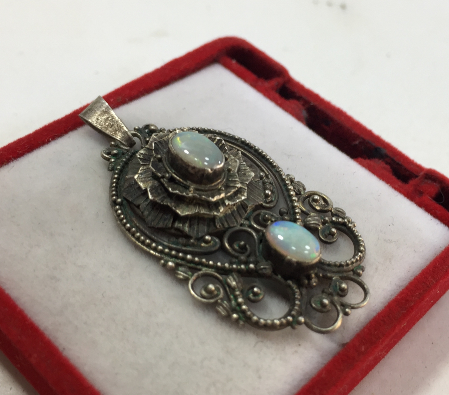 ÖZEL YAPIM SÜRYANİ İŞİ ANTİKA GÜMÜŞ KOLYE