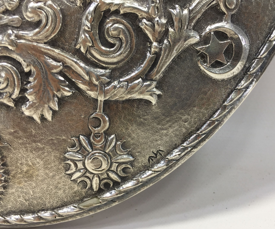 ARKASI OSMANLICA YAZILI VE OSMANLI DEVLET ARMALI GÜMÜŞ AYNA