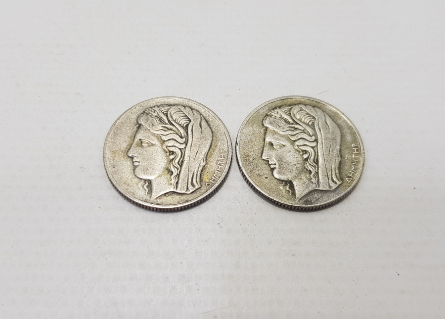 1930 YILI İKİ ADET GÜMÜŞ 10 DRAHMİ 