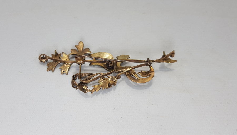 KUŞ MOTİFLİ ELMAS BROŞ 