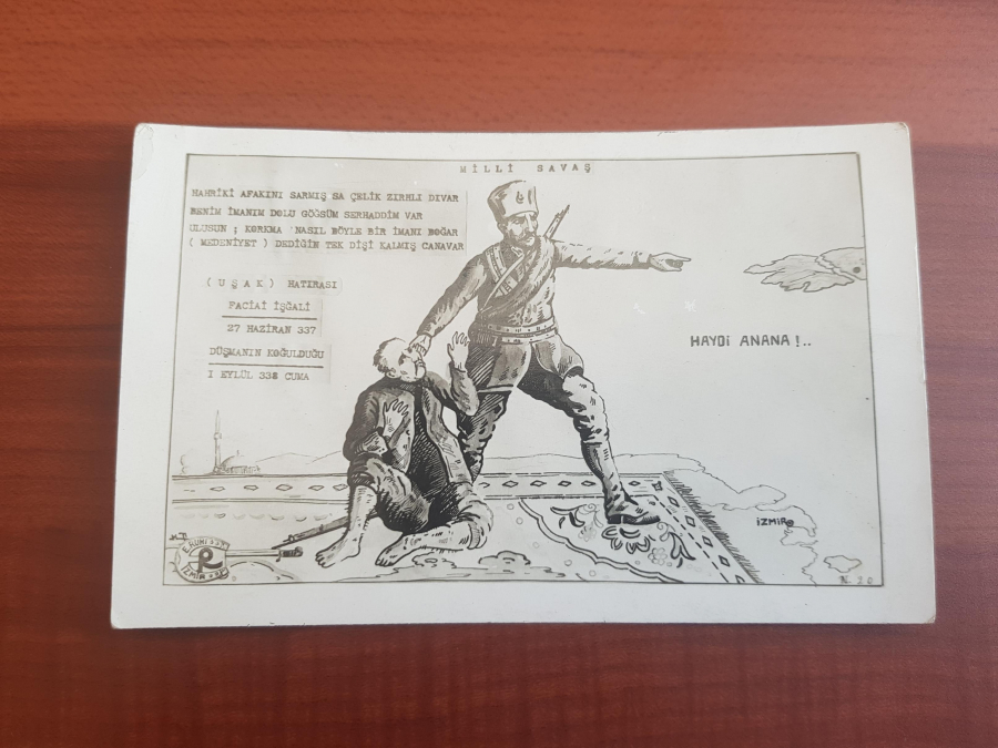 MİLLİ SAVAŞ KARTPOSTALI: UŞAK HATIRASI 