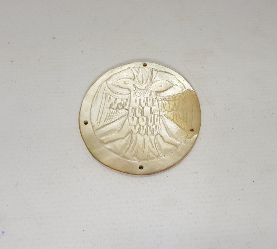 OSMANLI DÖNEMİ ÇİFT BAŞLI KARTAL MOTİFLİ SEDEF PAZUBENT