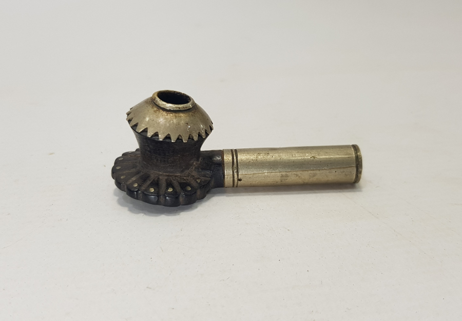 OSMANLI DÖNEMİ GÜMÜŞ VE AĞAÇTAN YAPILMIŞ PİPO 