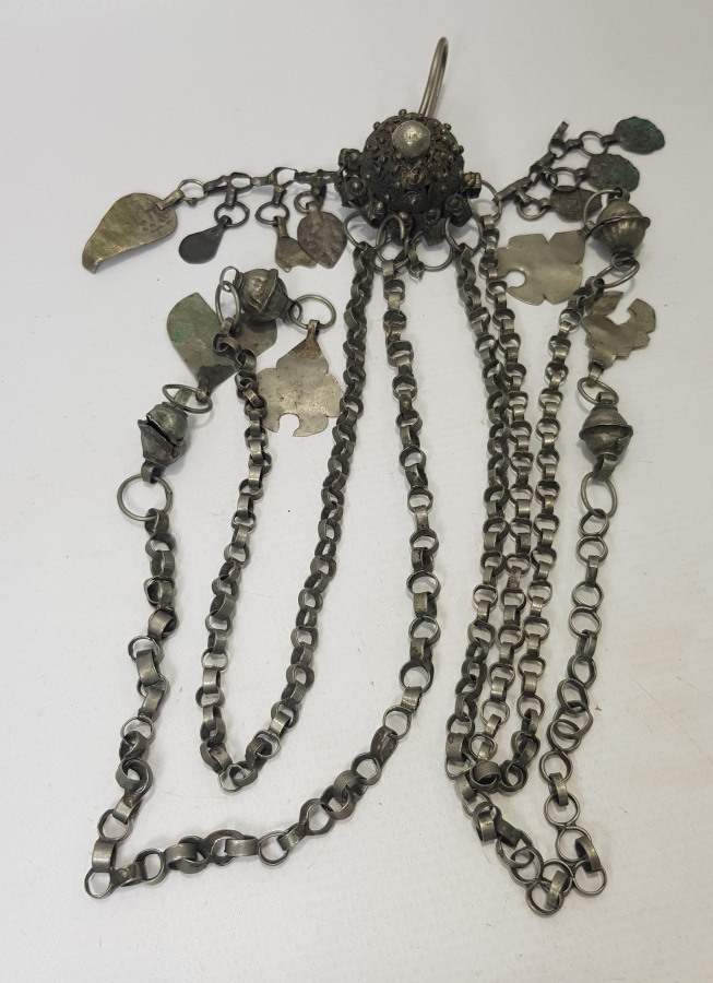 OSMANLI DÖNEMİ KALLAVİ BOY GÜMÜŞ FES SÜSÜ