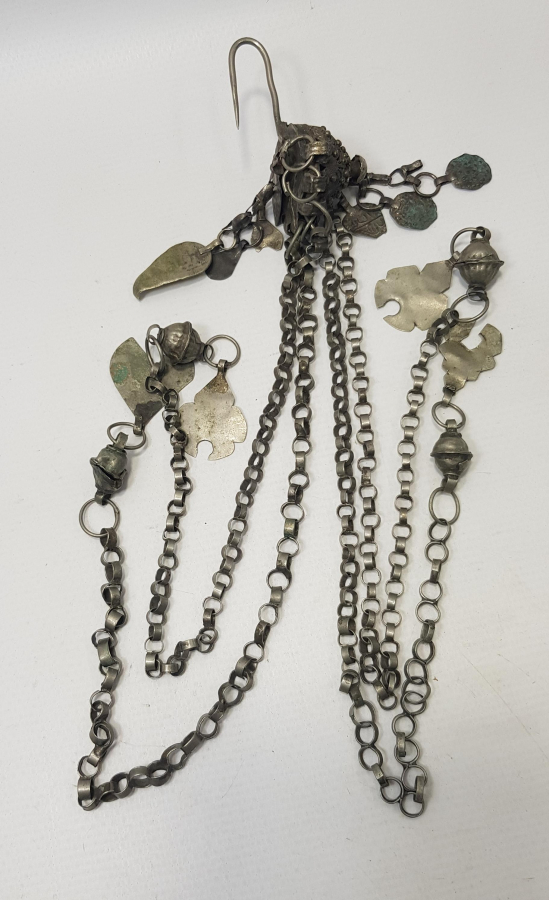 OSMANLI DÖNEMİ KALLAVİ BOY GÜMÜŞ FES SÜSÜ