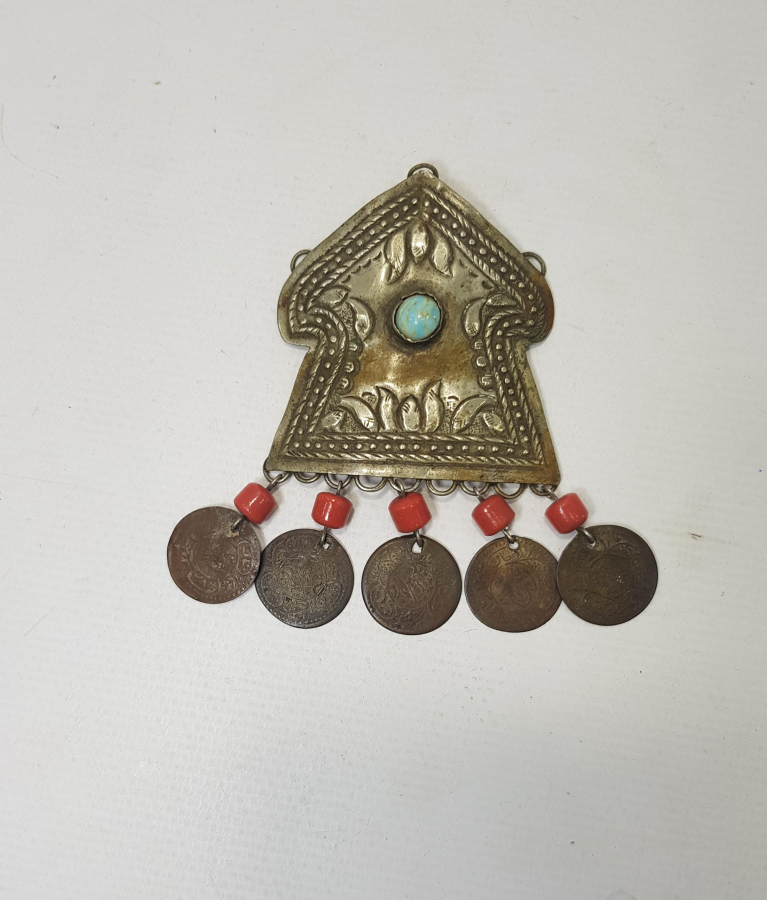 OSMANLI DÖNEMİ PENEZLERLE SÜSLÜ GÜMÜŞ KOLYE UCU 