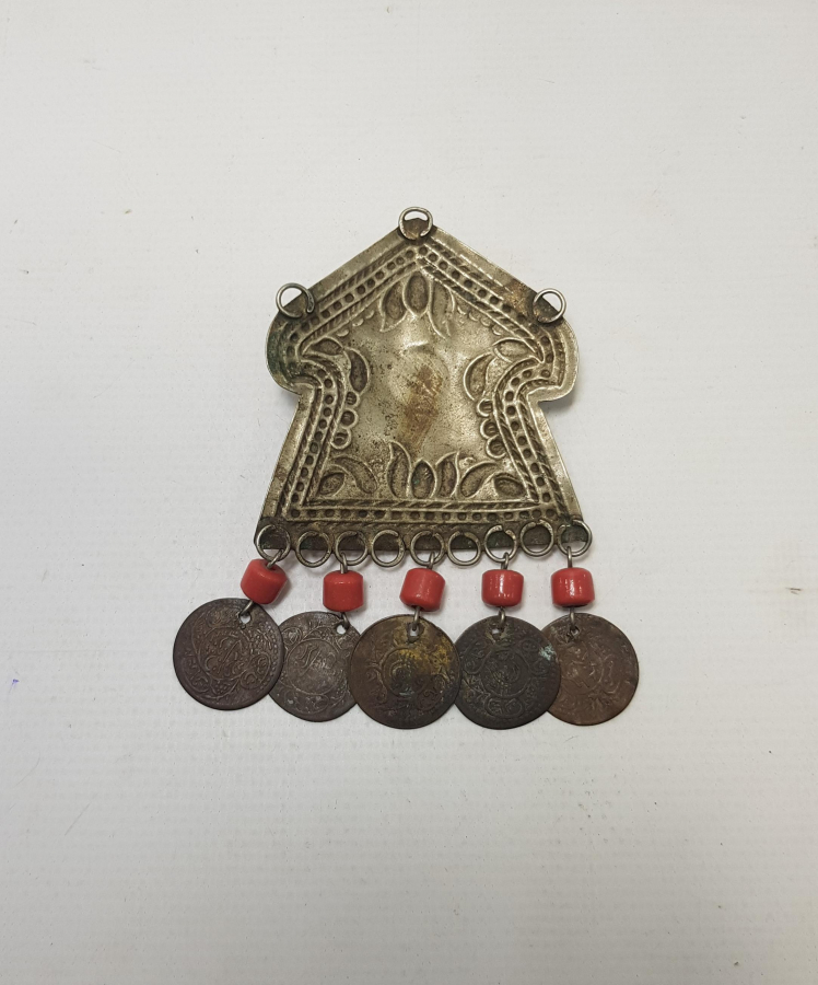 OSMANLI DÖNEMİ PENEZLERLE SÜSLÜ GÜMÜŞ KOLYE UCU 