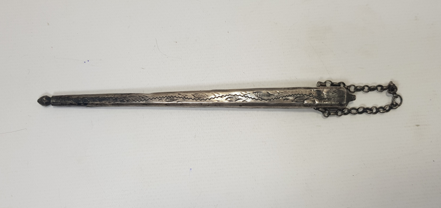 OSMANLI DÖNEMİ TEKKE İŞİ GÜMÜŞ OKUMA ÇUBUĞU 