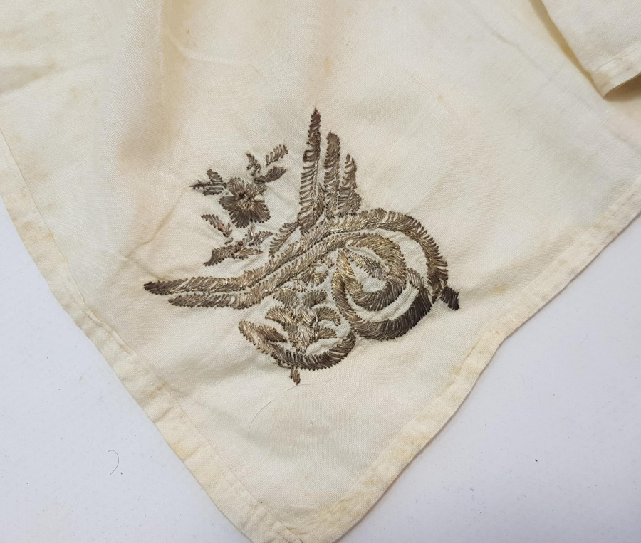 OSMANLI DÖNEMİ TEL KIRMA TUĞRA İŞLEMELİ ÇEVRE ÖRTÜ