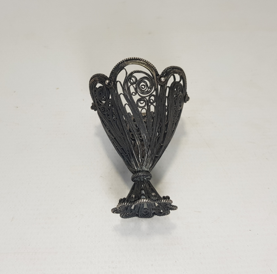 OSMANLI DÖNEMİ TELKARİ GÜMÜŞ FİNCAN ZARFI 