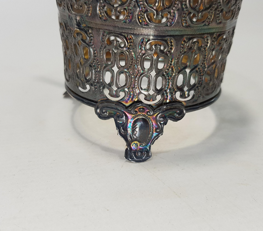 OSMANLI TUĞRALI SAH DAMGALI VE ÇEŞNİLİ GÜMÜŞ ISTAKA 