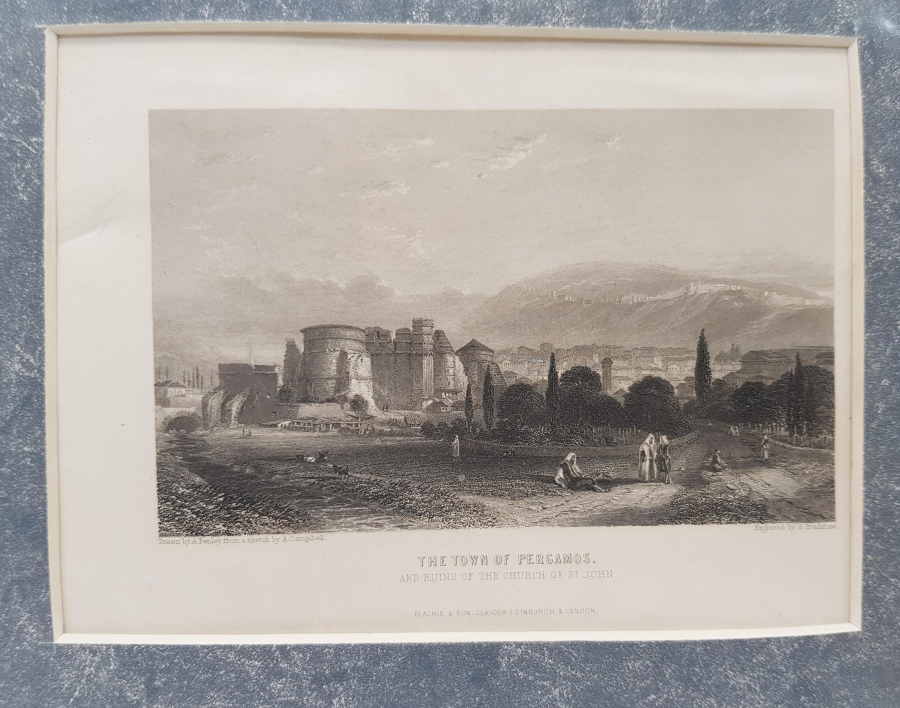 THE TOWN OF PERGAMOS GRAVÜR