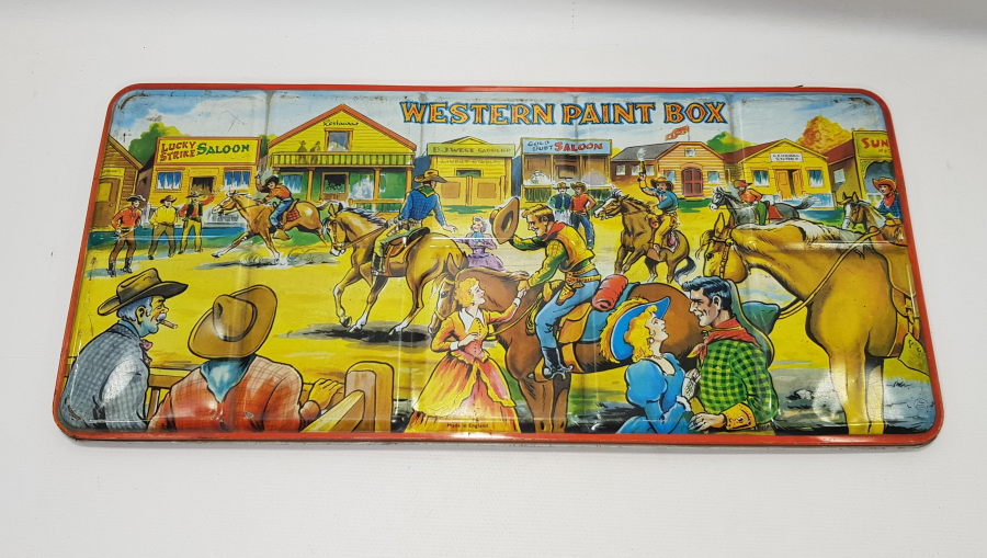 EĞİTİM TARİHİ: İNGİLİZ MALI BÜYÜK BOY SULU BOYA KUTUSU 