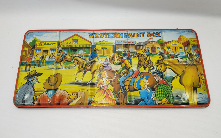 EĞİTİM TARİHİ: İNGİLİZ MALI BÜYÜK BOY SULU BOYA KUTUSU 