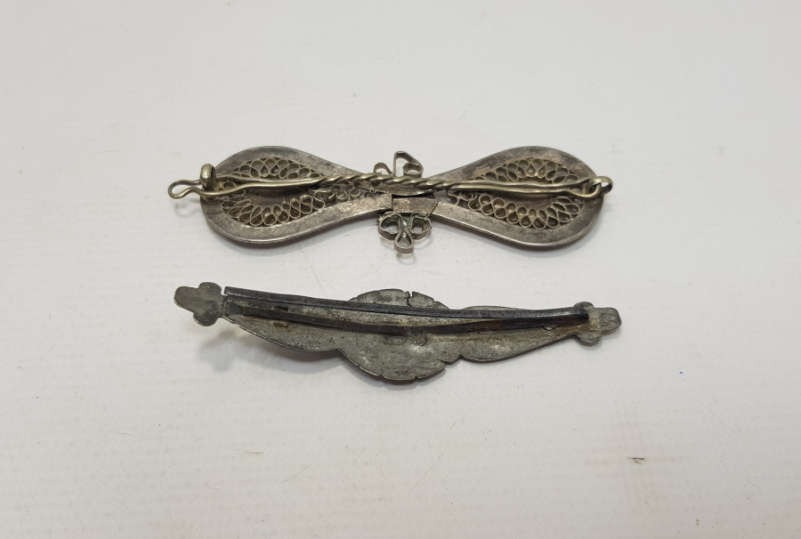 İKİ ADET GÜMÜŞ SAÇ TOKASI 