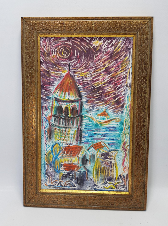 NİHAL GÜRES İMZALI SULU BOYA TABLO 