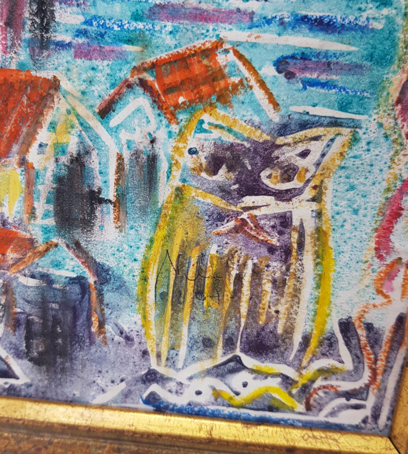 NİHAL GÜRES İMZALI SULU BOYA TABLO 