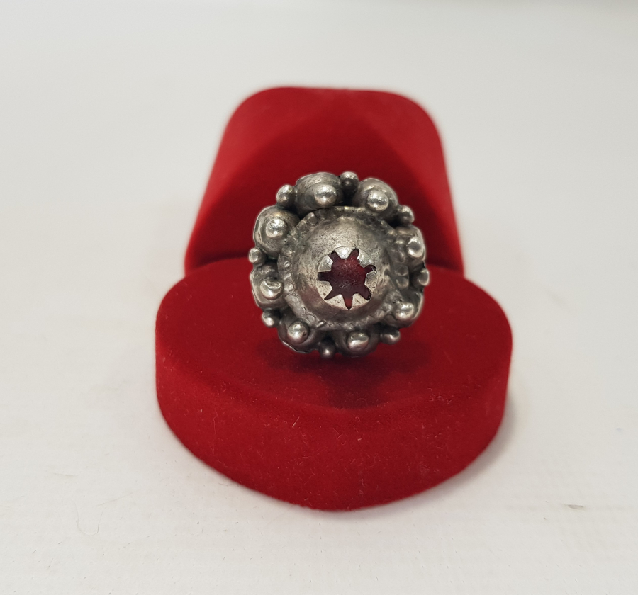 OSMANLI DÖNEMİ KUBBE FORMLU GÜMÜŞ YÜZÜK 