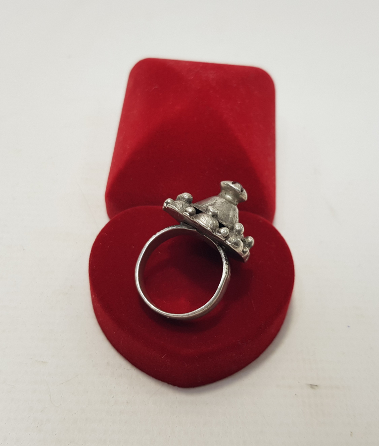 OSMANLI DÖNEMİ KUBBE FORMLU GÜMÜŞ YÜZÜK 