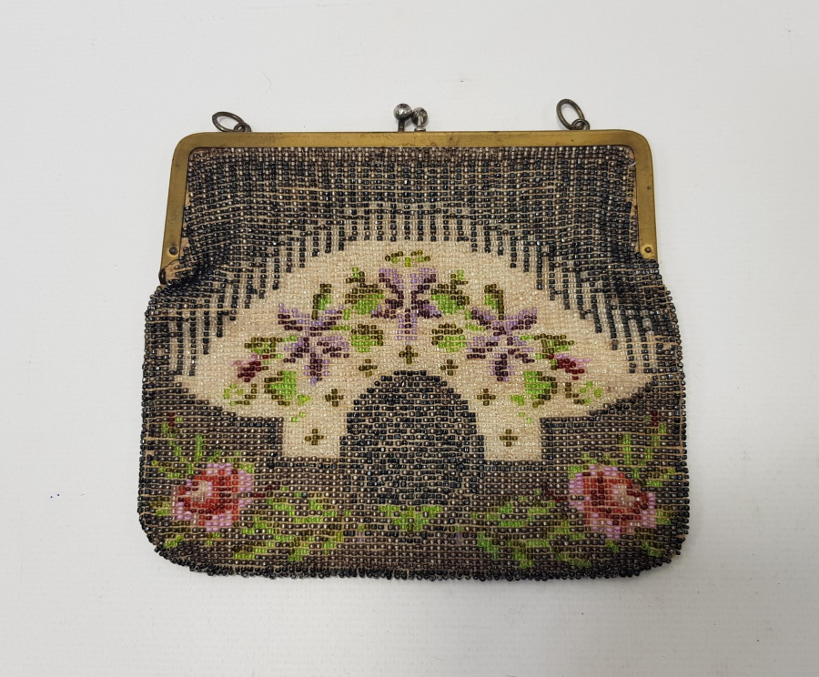 OSMANLI DÖNEMİ ERMENİ İŞİ BONCUK ÖRME ÇANTA