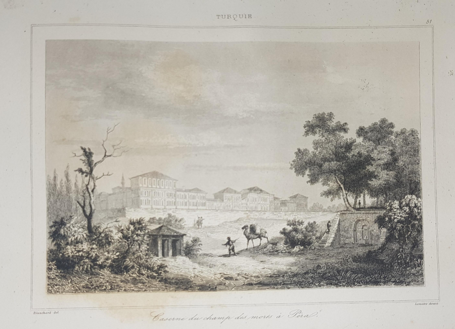 OSMANLI DÖNEMİ GRAVÜR: İSTANBUL PERA 