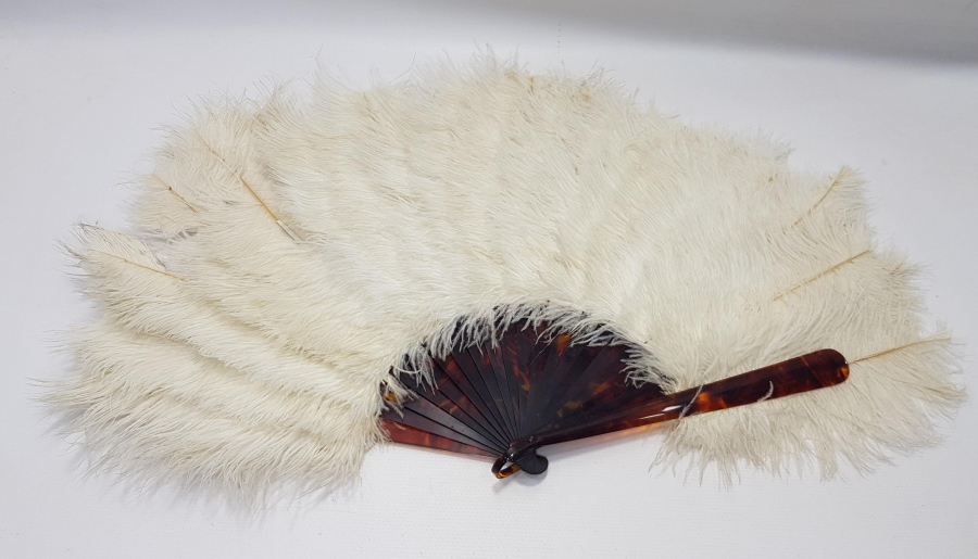 OSMANLI DÖNEMİ KOLEKSİYONLUK BAĞA SAPLI KAZ TÜYÜ YELPAZE 