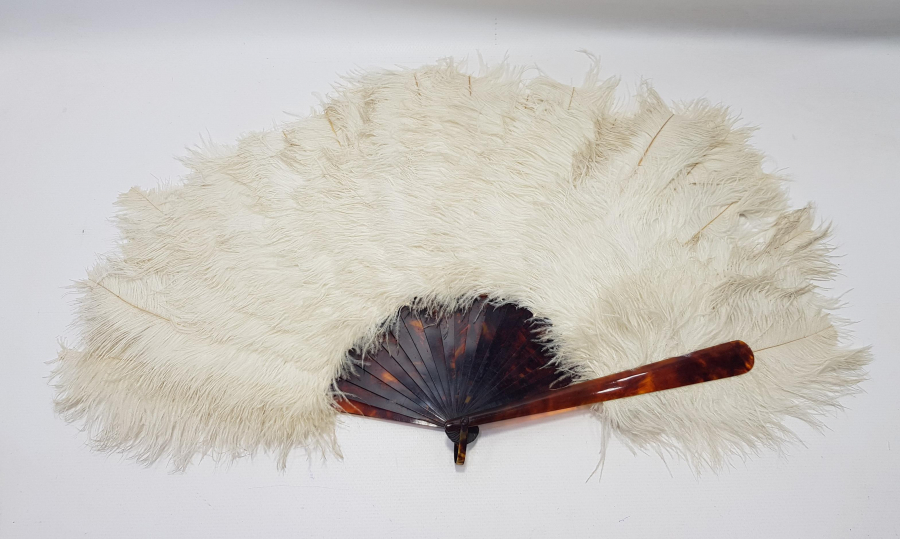 OSMANLI DÖNEMİ KOLEKSİYONLUK BAĞA SAPLI KAZ TÜYÜ YELPAZE 