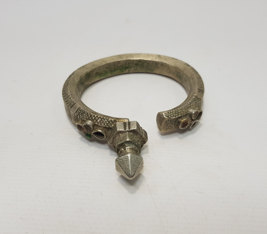 OSMANLICA YAZILI ESKİ TÜRKMEN İŞİ GÜMÜŞ BİLEZİK