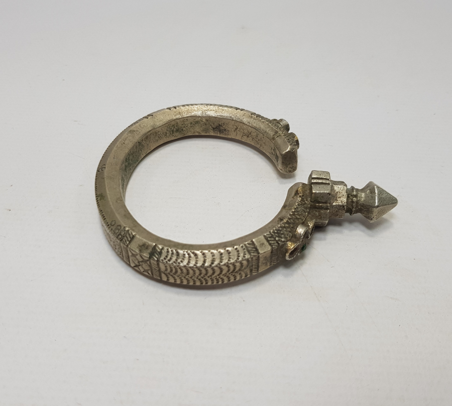 OSMANLICA YAZILI ESKİ TÜRKMEN İŞİ GÜMÜŞ BİLEZİK