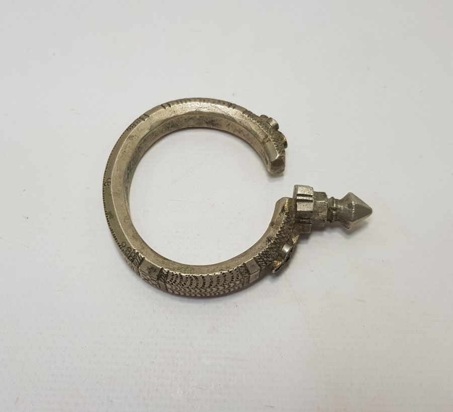 OSMANLICA YAZILI ESKİ TÜRKMEN İŞİ GÜMÜŞ BİLEZİK