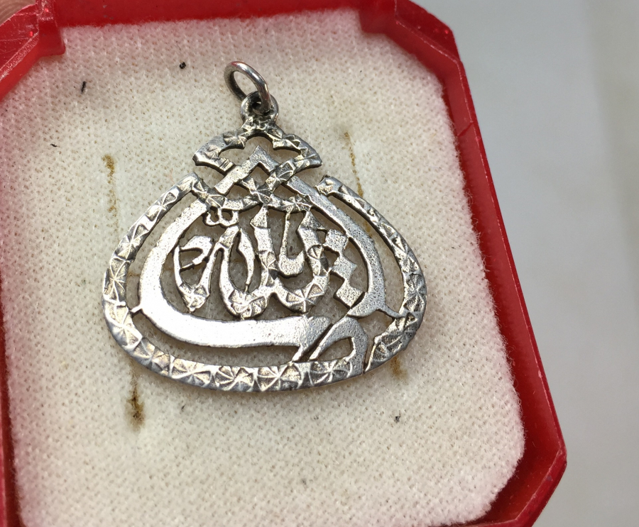 OSMANLI DÖNEMİ SAH DAMGALI GÜMÜŞ ARMUDİ KOLYE