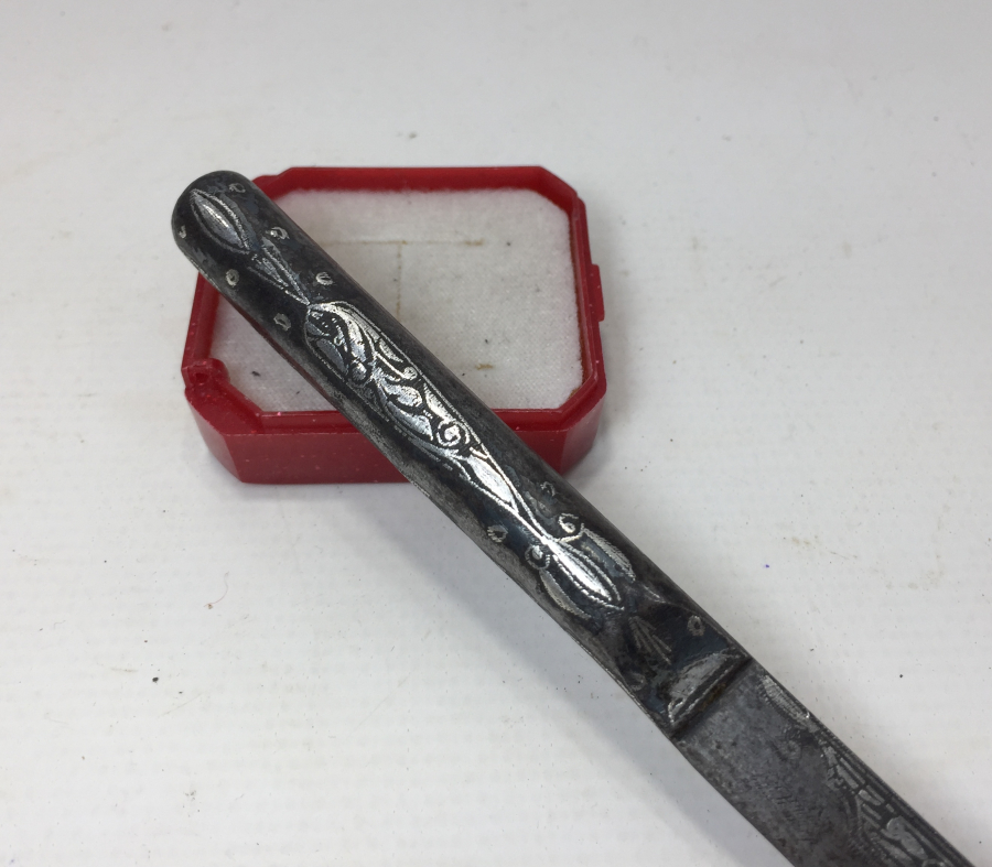 1800 BAŞLARI KOFGARİ İŞÇİLİKLİ SELVİLİ ÇOK NADİR GERDEK KAMASI - GELİN KAMASI