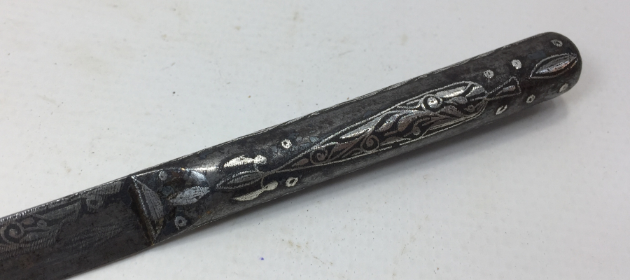 1800 BAŞLARI KOFGARİ İŞÇİLİKLİ SELVİLİ ÇOK NADİR GERDEK KAMASI - GELİN KAMASI