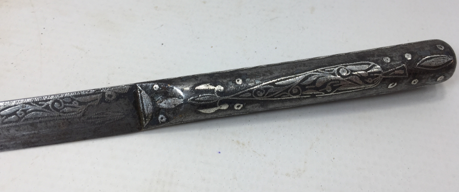 1800 BAŞLARI KOFGARİ İŞÇİLİKLİ SELVİLİ ÇOK NADİR GERDEK KAMASI - GELİN KAMASI