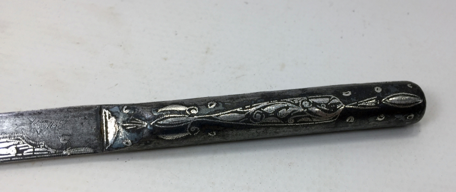 1800 BAŞLARI KOFGARİ İŞÇİLİKLİ SELVİLİ ÇOK NADİR GERDEK KAMASI - GELİN KAMASI